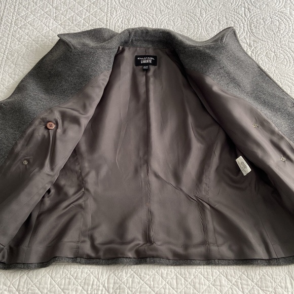 Emanuel Ungaro Tweed Wool Pea Coat Gray 10 or M - Picture 7 of 16